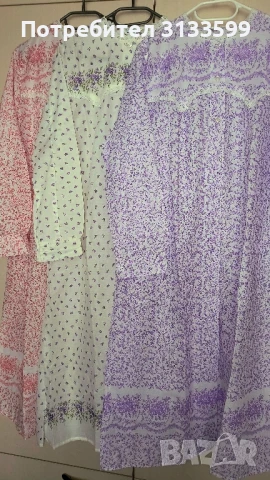 Дамски нощници с дълъг ръкав за пролет и есен - размер 46, снимка 4 - Нощници - 51308298