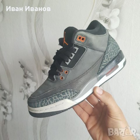 оригинални маратонки  Jordan 3 Retro Fear (GS), снимка 5 - Маратонки - 40792953