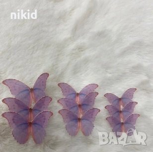 ядивни ядливи пеперуди вафлена хартия пъстроцветни за консумация украса на торта и мъфини, снимка 5 - Други - 26857504