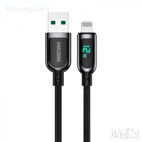KAKUSIGA Display USB - Lightning (iPhone), Кабел, 1.2m, KSC-599 / Черен / Баркод : 2402301, снимка 5 - USB кабели - 40397648