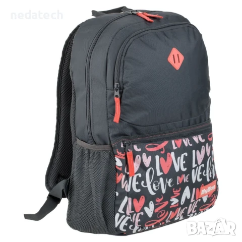Ученическа раница  с надпис LOVE, 33x13x46см., снимка 3 - Ученически пособия, канцеларски материали - 51415455