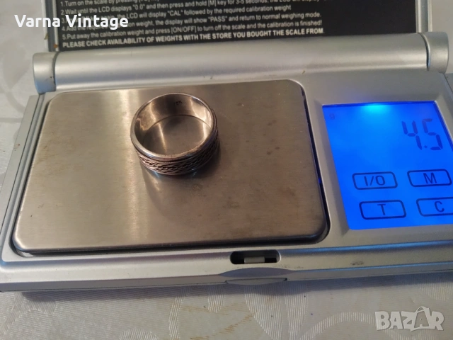 Красив оригинален сребърен (въртящ се) пръстен. 925. 4,5 гр., снимка 5 - Пръстени - 53404064