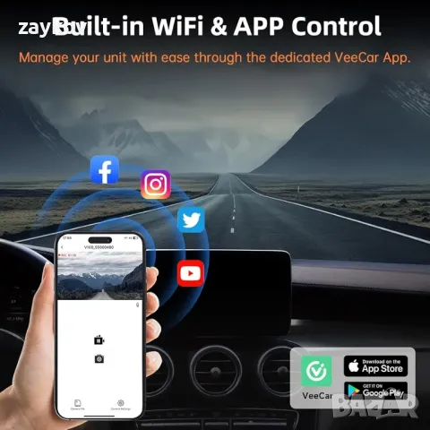 4K+1080P предна и задна камера за управление видеорегистратор, снимка 3 - Камери - 49046148