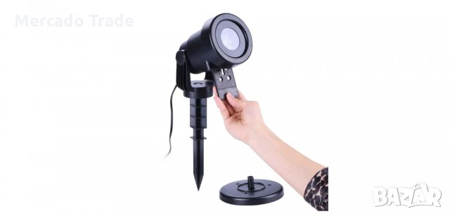 Декоративен лазерен прожектор Mercado Trade, 4 коледни мотива, снимка 3 - Прожектори - 34826232