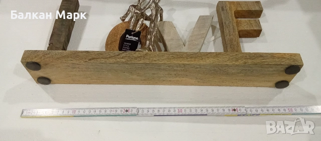 Декоративна фигура от мангово дърво – метални елементи – 60х26х8 см, снимка 5 - Статуетки - 52581654