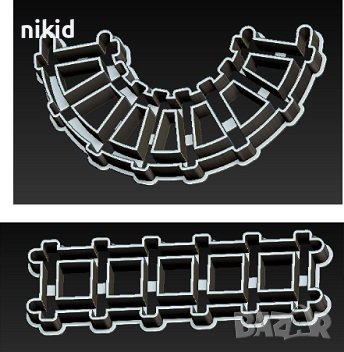 Релса Релси влак пластмасов резец форма за тесто бисквитки фондан