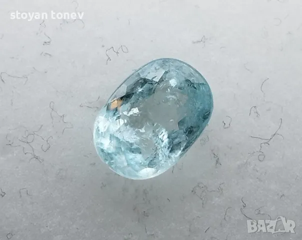 Рядък син Параиба турмалин със силен блясък - 1.37кт.! Сертификат! Нов!, снимка 7 - Други - 49927240