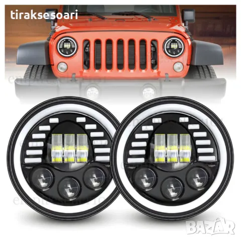 НОВ МОДЕЛ 2024 200W 7 Инчови Диодни Фарове за Lada Niva Jeep Wrangler