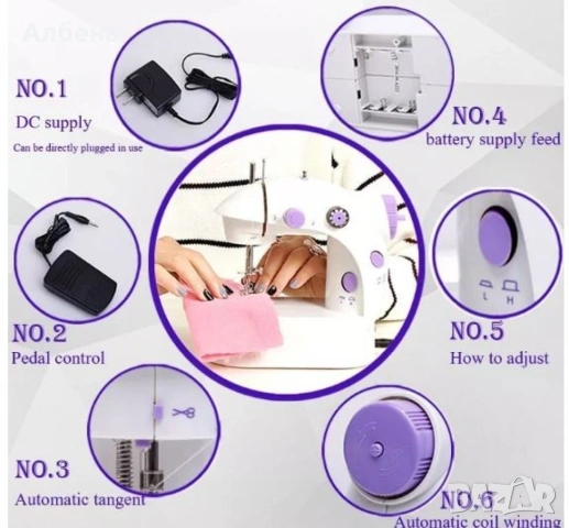 Мини шевна машина с масичка TV844B, снимка 8 - Шевни машини - 53480005