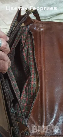 стара мъжка кожена бизнес чанта за документи BURKLEYS, снимка 12 - Чанти - 49104183