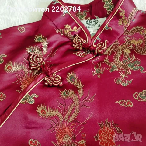 Копринена рокля чонсам, азиатски стил , снимка 11 - Рокли - 41693116