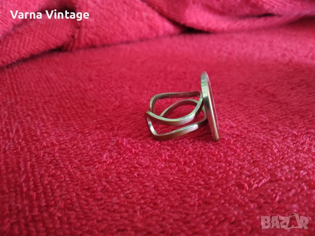 Дамски винтидж пръстен. емайл., снимка 6 - Пръстени - 51080007