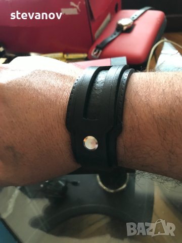 гривна кожена мъжка, снимка 4 - Гривни - 42548134