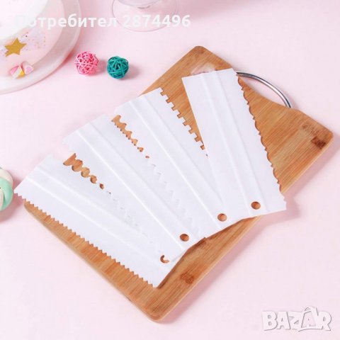 3131 Пластмасови шпатули за декорация на сладкиши и торти - 4 броя, снимка 2 - Други стоки за дома - 35713400