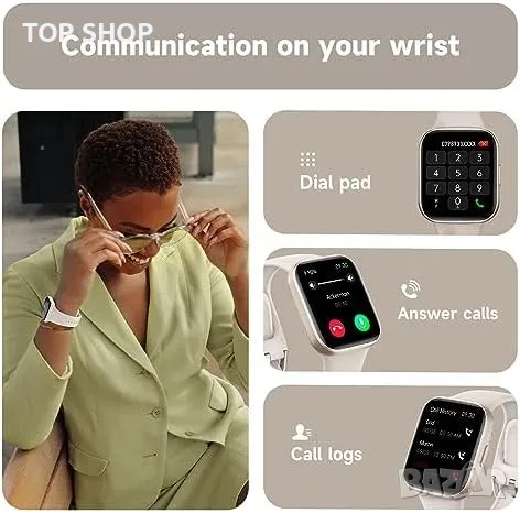 Нов Фитнес Смарт Часовник с 1.83 инча 24/7 Сърдечен Ритъм 20 Спортни Режима, снимка 3 - Смарт гривни - 49657394