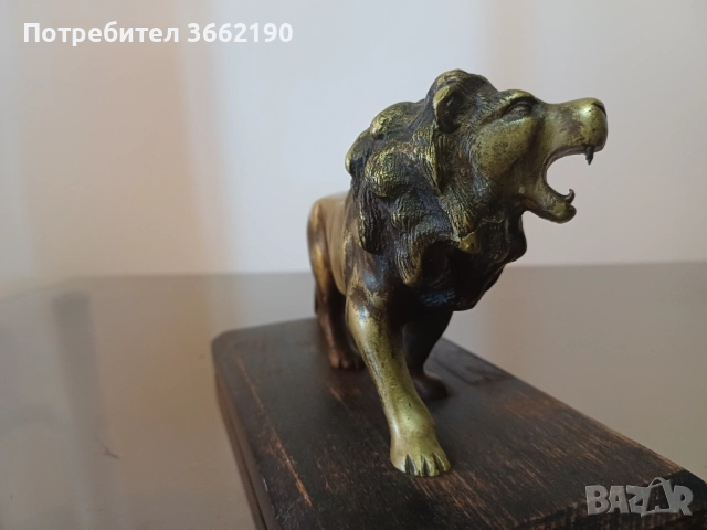 Бронзов лъв , снимка 3 - Статуетки - 52515077