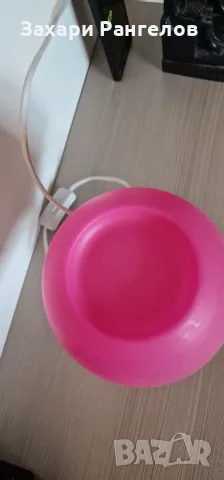 💡 Розова настолна лампа IKEA LAMPAN с LED крушка, снимка 6 - Настолни лампи - 56130013