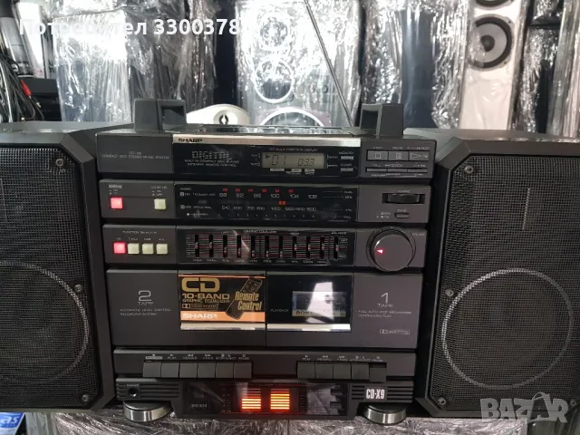 sharp  cd.x9h  bk, снимка 2 - Радиокасетофони, транзистори - 50430220