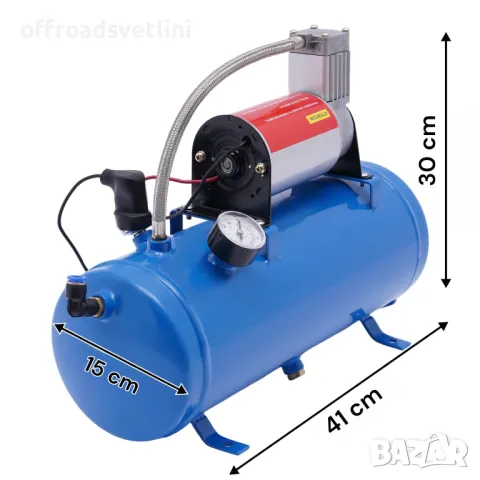 Компресор за въздух 150 PSI 8 Bar 6 Литра за помпене тромби боядисване, снимка 2 - Аксесоари и консумативи - 47397642
