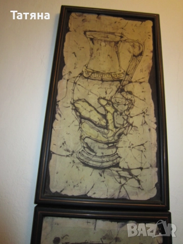 ПАНО   ЗА СТЕНА  /коприна ;текстил;метал /цветя/;, снимка 5 - Пана - 15633349