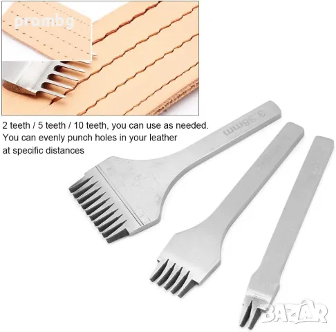 кожарски, сарашки вилици за обработка на кожа, диагонални, замбовидни, прави, снимка 4 - Други инструменти - 24714530