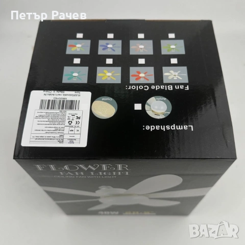 Вентилаторна лампа с LED, дистанционно, 40W, снимка 3 - Вентилатори - 53778230