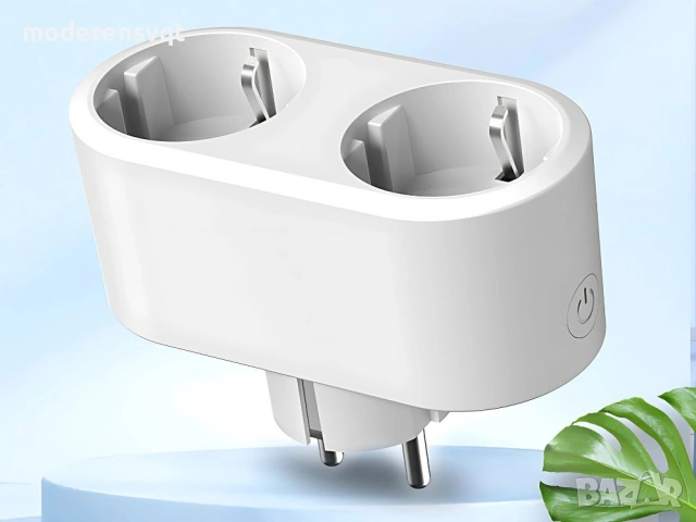 Умен двоен контакт с Wi-Fi, интелигентен таймер 16a, приложение, снимка 6 - Друга електроника - 53595939