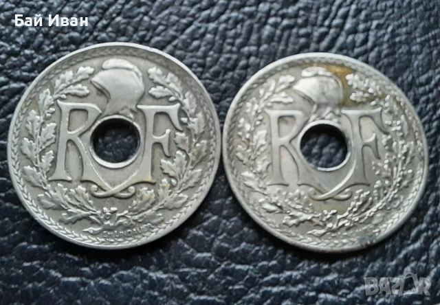 Стара монета 25 сантима 1930 г. и 1939 г. Франция - топ !, снимка 9 - Нумизматика и бонистика - 42219848