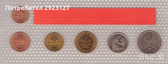 МАТИРАН СЕТ ФЕДЕРАЛНА РЕПУБЛИКА ГЕРМАНИЯ 2001 /F/, снимка 2 - Нумизматика и бонистика - 51952087