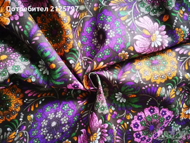 Парче памучен стар плат, соц епоха, снимка 2 - Платове и дамаски - 49797973