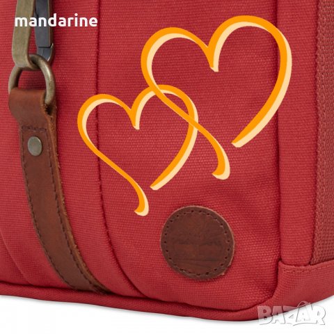TIMBERLAND 🍊 Унисекс чанта през рамо в червено нова с етикети