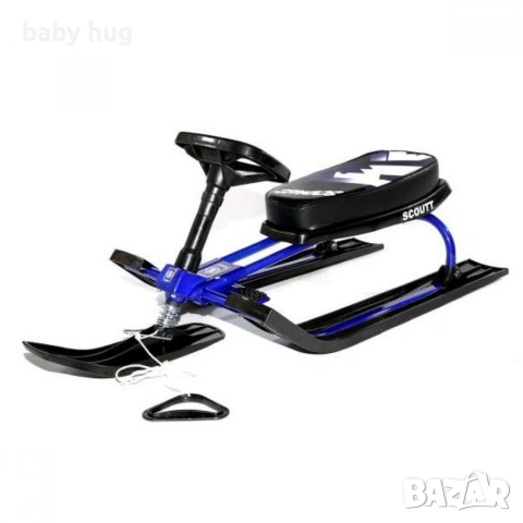 Зимна шейна с кормило, предни и задни ски и метална спирачка Mustang, снимка 7 - Други - 53029475