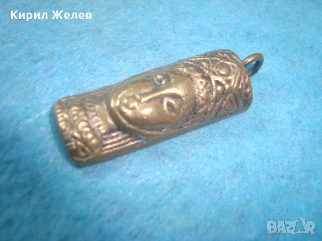 СТАР БРОНЗОВ АМУЛЕТ ФИГУРАЛЕН МЕДАЛЬОН ХУДОЖЕСТВЕНА МАЙСТОРСКА ИЗРАБОТКА ТОТЕМ РЯДЪК 25563, снимка 7 - Антикварни и старинни предмети - 35679571