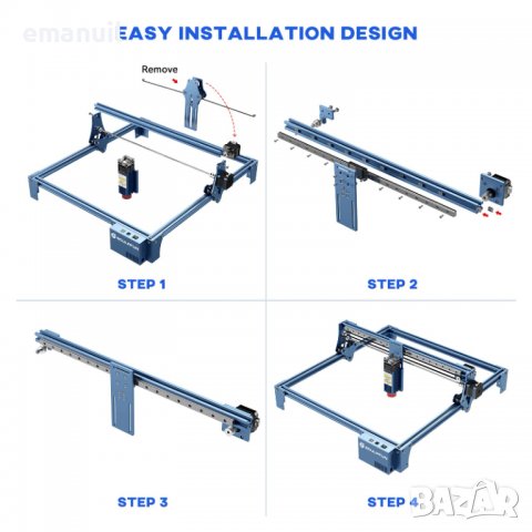 Удължител X/Y оси ATOMSTACK SCULPFUN IKIER CNC лазер лазерно гравиране, снимка 9 - Други машини и части - 36524589