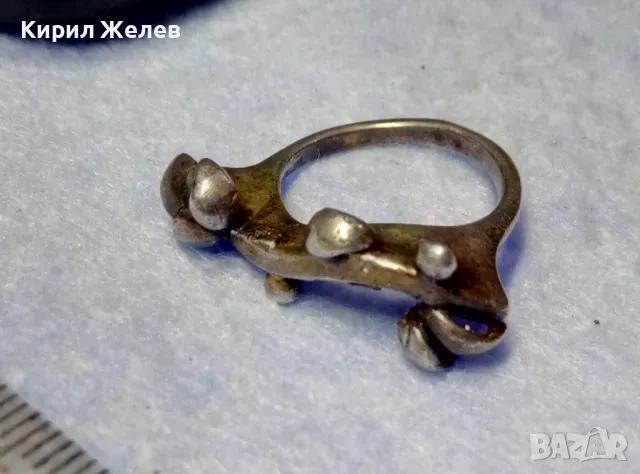 АРТ НУВО СТИЛ ДИЗАЙНЕРСКИ СРЕБЪРЕН ПРЪСТЕН ОКСИДИРАНО СРЕБРО 925 РЪЧНА ХУДОЖЕСТВЕНА ИЗРАБОТКА 49286, снимка 8 - Пръстени - 50416836