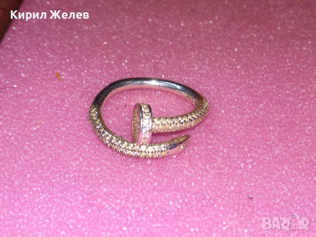 ПРЕКРАСЕН НЕЖЕН АРТ РЕГУЛИРУЕМ СКЪПОЦЕНЕН СРЕБЪРЕН ПРЪСТЕН СРЕБРО 925 АНГЛИЯ с ИСКРЯЩИ ЦИРКОНИ 43191, снимка 11 - Пръстени - 44314781