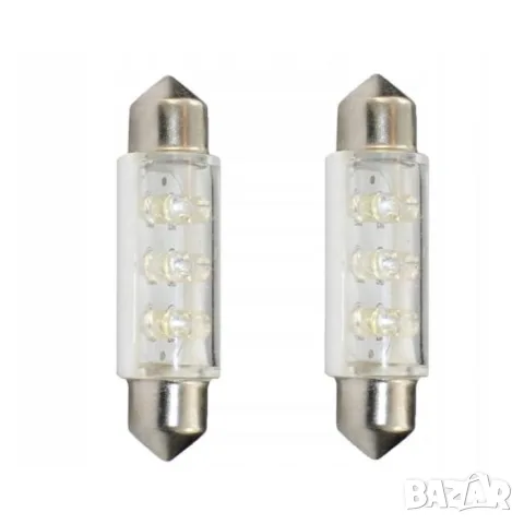 LED крушки 12V 6 SMD 2 броя за интериор, снимка 3 - Аксесоари и консумативи - 55865061