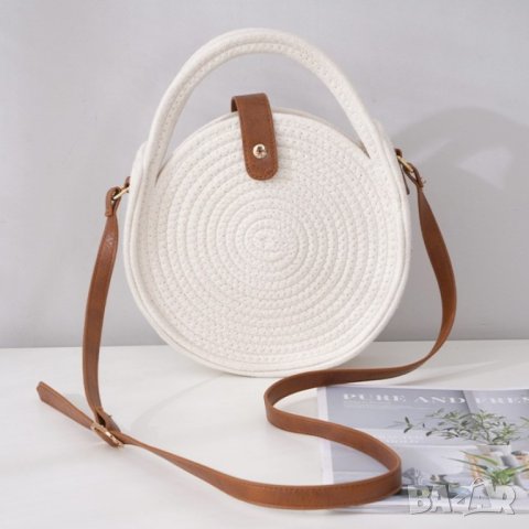 Плетена малка чанта Circle, снимка 1 - Чанти - 41477920