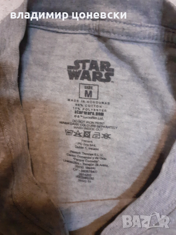 Колекционерска тениска Star Wars,размер М,следи от употреба, снимка 3 - Тениски - 53607092