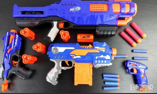   Голям детски пистолет с меки стрели  