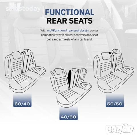 Тапицерия за кола Otom Comfortline CMF209 (Черно), снимка 2 - Аксесоари и консумативи - 48686883