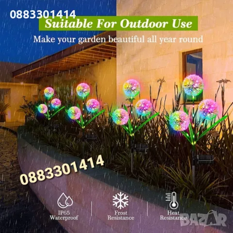 Соларно Глухарче LED лампа , снимка 5 - Соларни лампи - 49475687