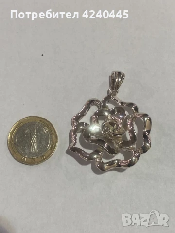 Сребърна висулка, снимка 3 - Колиета, медальони, синджири - 50458237