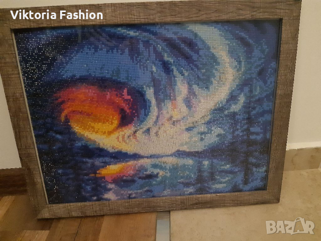 Диамантен гоблен с рамка/Северното сияние, снимка 1