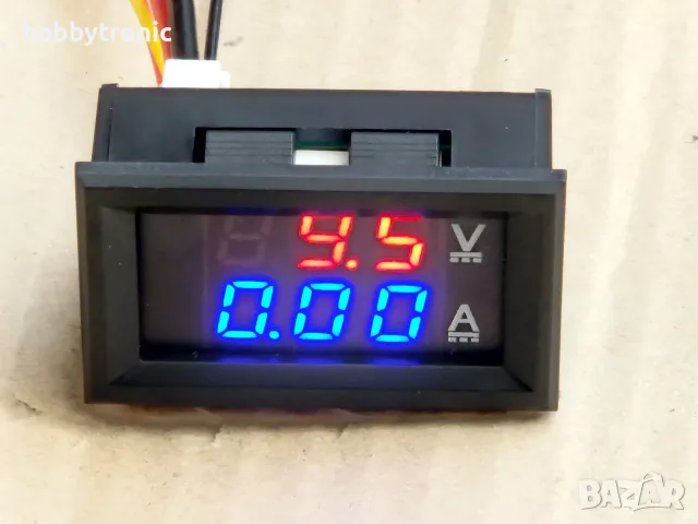 Цифров LED волтметър амперметър 100V 10A с вграден шунт 