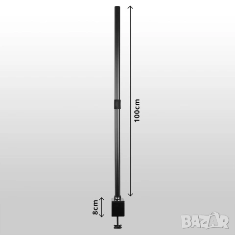 Duronic Heavy Duty Вертикална Стойка за 2 мониторa двойна 1000мм (комплект) за бюро маса, снимка 3 - Други - 53638684
