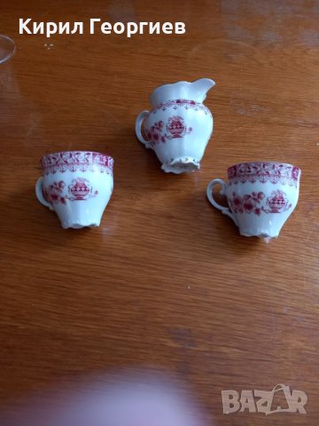 Сервиз за кафе за двама с латиера от фин Баварски порцелан със златен кант , снимка 2 - Сервизи - 41597155