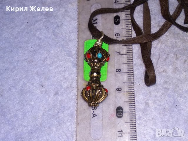 КРАСИВ АЖУРЕН РЕТРО - АРТ ЕТНО МЕДАЛЬОН БРОНЗ с ШНУРЧЕ от ВЕЛУР 21246, снимка 14 - Колиета, медальони, синджири - 41483732