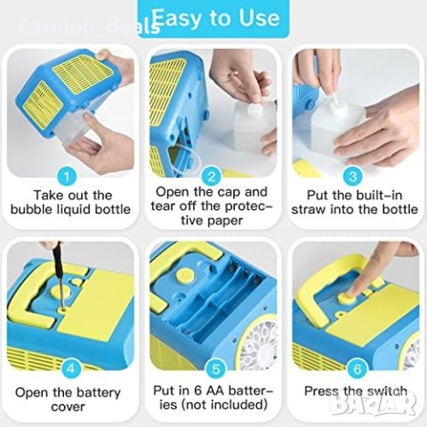 Нова Преносима автоматична машина за мехурчета за деца/Парти Сцена Рожден ден, снимка 5 - Друга електроника - 41661654