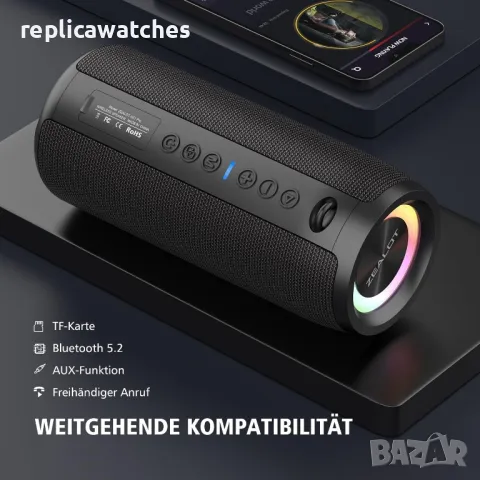 Преносима тонколона ZEALOT S51 Pro Bluetooth Speaker 40W IPX6 Black

, снимка 3 - Тонколони - 48815348